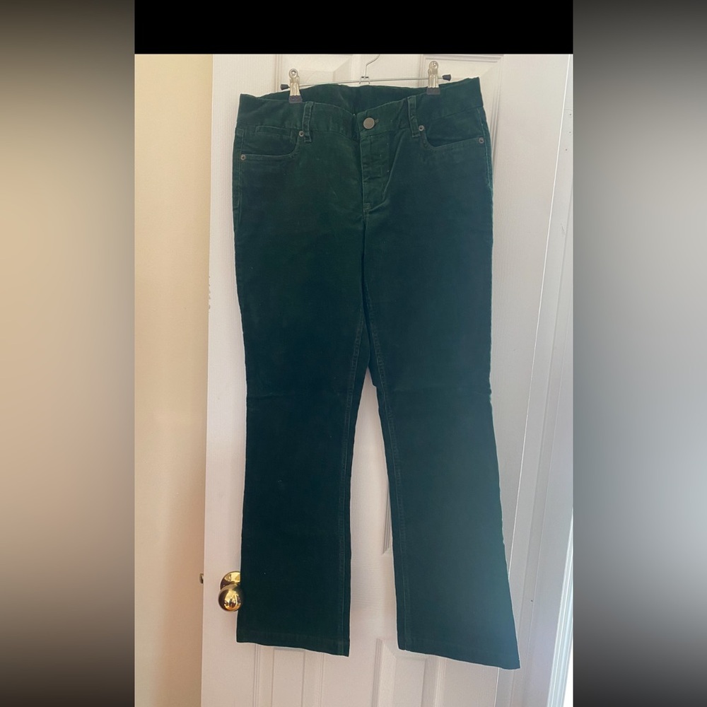 J. Crew NWT Dark Green Corduroy Wide-Leg Jeans